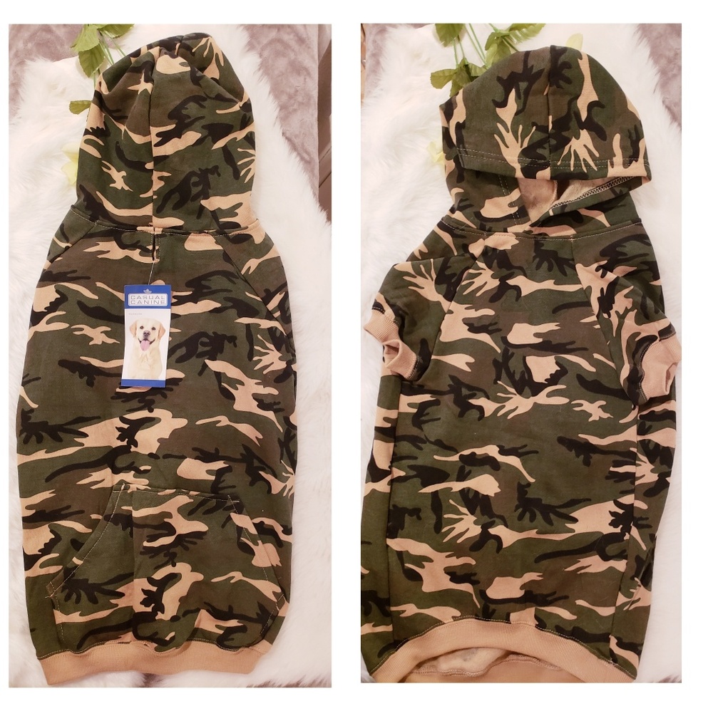 š¾Casual Canine Cotton Camo Dog Hoodie - Picture 3 of 6